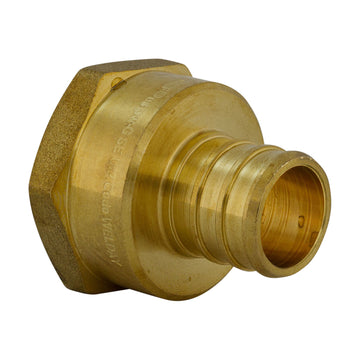 1/2" PEX B Crimp x 1/2" FPT Lead Free Brass Fitting Female Adapter, ASTM F1807