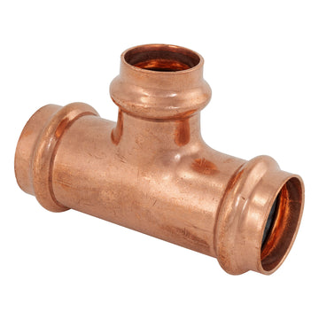 3/4" x 3/4" x 1/2" Press Copper Reducing Tee P x P x P Low Lead ProPress Compatible