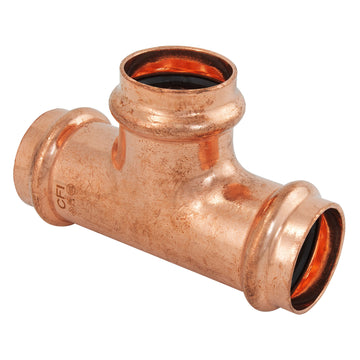 1" Press Copper Tee Fitting P x P x P Low Lead ProPress Compatible