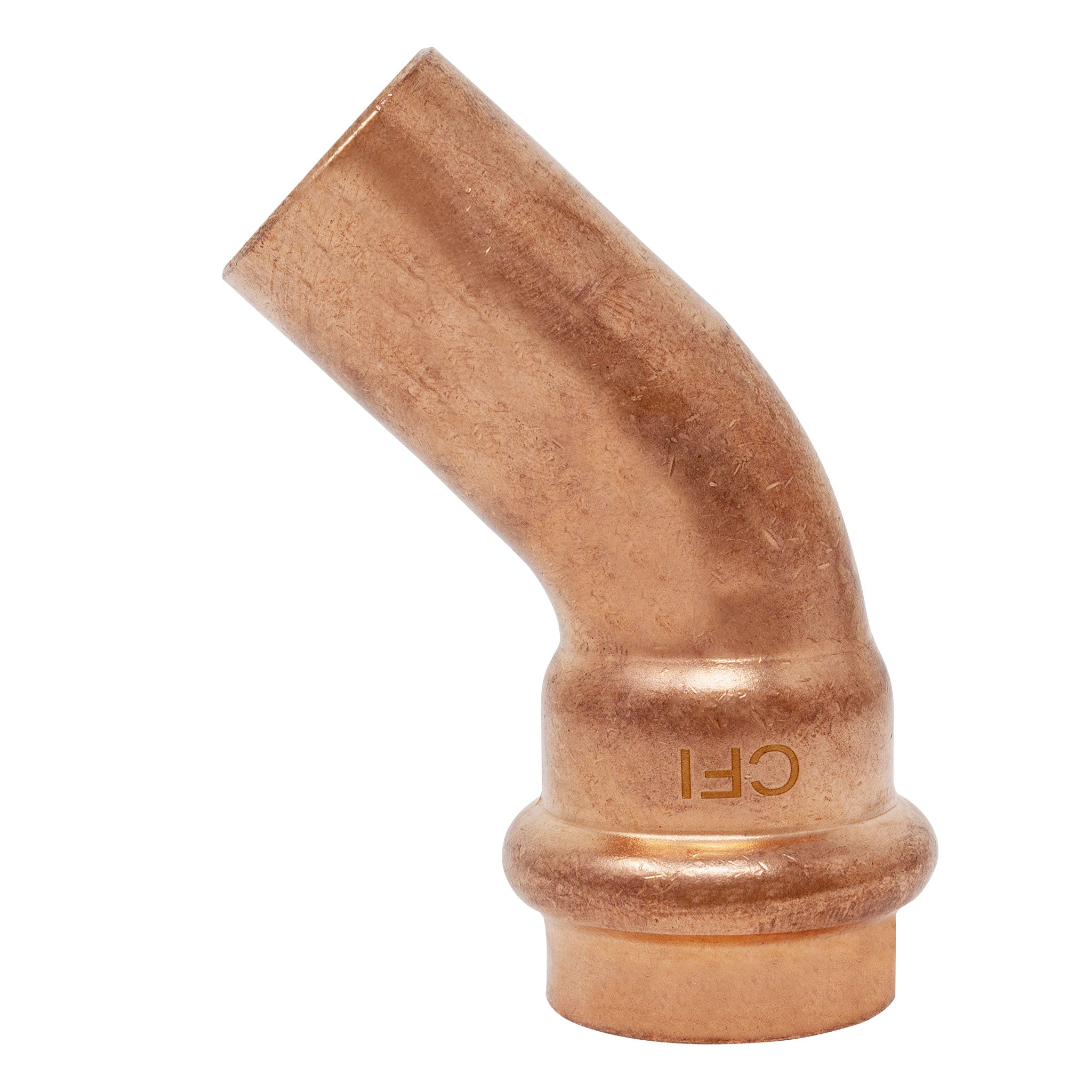 4" Press Copper 45° Street Elbow Fitting (P x FTG) Low Lead ProPress Compatible