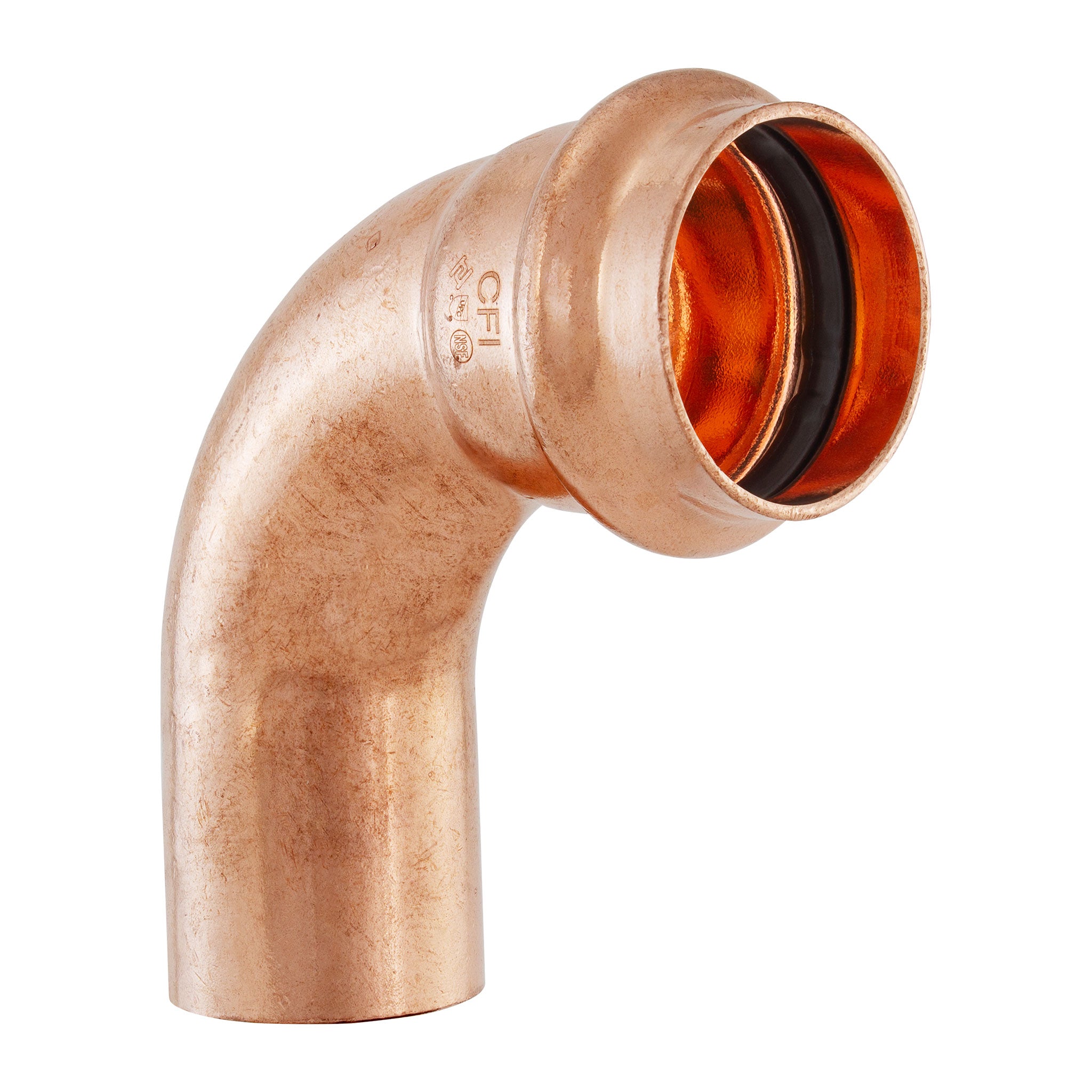 1" Press Copper 90° Street Elbow Fitting (P x FTG) Low Lead ProPress Compatible