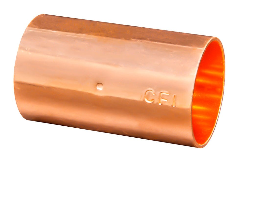 1-1/2" Coupling with Dimpled Stop Copper, Low Lead, C x C